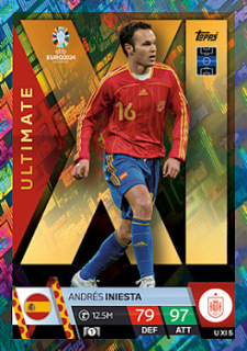 Andres Iniesta Spain Topps Match Attax EURO 2024 Ultimate XI #UXI5